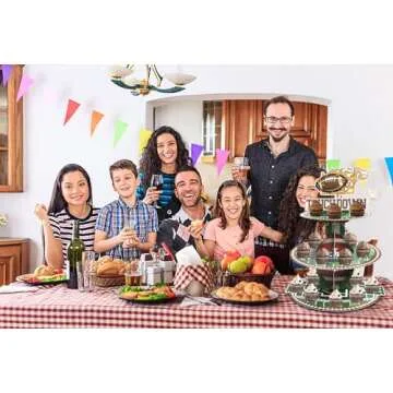 Estivaux 3-Tier Football Cupcake Stand for Dessert Table, Sports Rolls Ball Cupcake Tower Tray Green Brown Cardboard Cake Dessert Stand for 24 Cupcakes Sports Football Party Decorations
