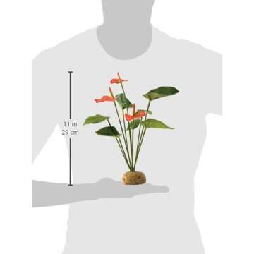 Exo Terra Anthurium Bush Terrarium Plant for Reptiles and Amphibians