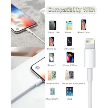 Susnwere Apple MFi Certified Charging Cables 6ft 4 Pack