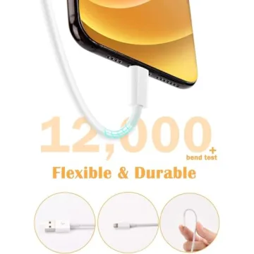 Susnwere Apple MFi Certified Charging Cables 6ft 4 Pack