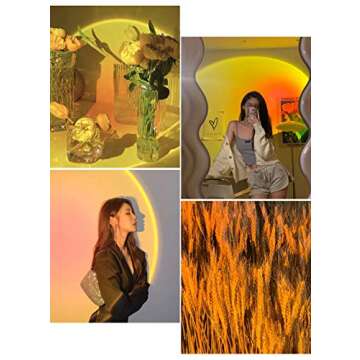 Sunset Projector Led Lamp, Romantic Projector Led Night Light for Kids Adults, Sunset Night Light for Living Room Bedroom, Wedding Birthday Party Decor. (Sunset Red)