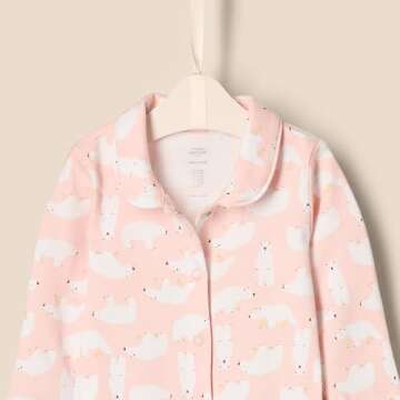 Amazon Essentials x Sofia Grainge Unisex Babies' Sleep and Play Bodysuit, Pack of 2, Pink Bunny Bear, 6-9 Months