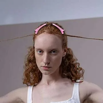 Goiple Hair Styling Brush Set, 12 Pieces Nylon Teasing Hair Brush Rat Tail Comb with Duckbill Clips, Double Sided Edge Brush for Edge & Back Brushing, Combing, Slicking Hair for Women Girls (Pink)