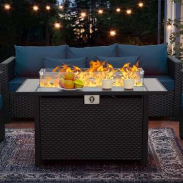Stylish 45 Inch Fire Table 60000 BTU for Outdoor Use