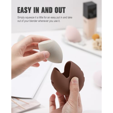 FERYES Silicone Makeup Sponge Holder for Travel