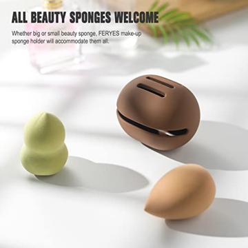 FERYES Silicone Makeup Sponge Holder for Travel