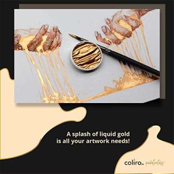 Finetec Coliro C600 Artist Mica Watercolor Pearl and Shimmer-Pearl Paint - Set of 6