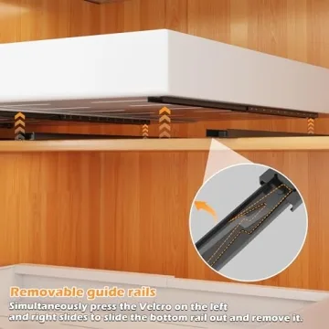 COVAODQ Pull Out Cabinet Organizer Extendable Sliding Slide Out Pantry Shelves Storage No Punch for Kitchen Base Cabinet Organization, Pantry, Bathroom Adjustable Width 12.4" to 20.4",1 Pack