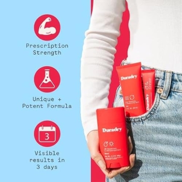 Duradry 3-Step System for Hyperhidrosis Sweat & Odor Control