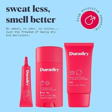Duradry 3-Step System for Hyperhidrosis Sweat & Odor Control