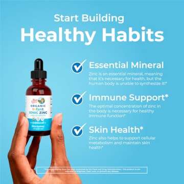 MaryRuth Organics Infant Liquid Ionic Zinc with Organic Glycerin, Zinc Sulfate for Immune Support, Vegan, Formulated for Ages 0-12 Months, 1 Month Supply, 2 Fl Oz