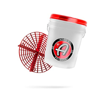 Adam's Polishes Car Wash Bucket (5 Gallon Bucket + Grit Guard + Gamma Seal Lid), Perfect Car Tool fo...