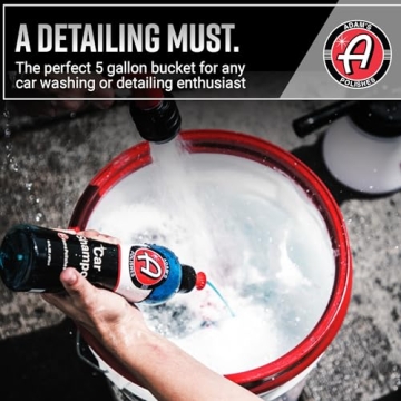 Adam's Grit Guard Wash Bucket 5 Gallon - Perfect for Car Care