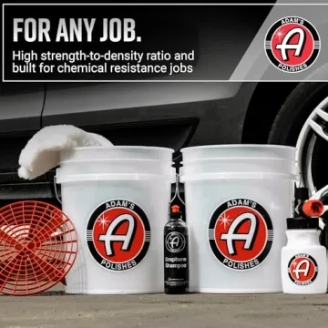 Adam's Grit Guard Wash Bucket 5 Gallon - Perfect for Car Care
