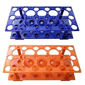Test Tube Rack, Centrifuge Tube Holder (2 Pack - Blue and Orange) for 10ml, 15ml, 50ml, Detachable P...
