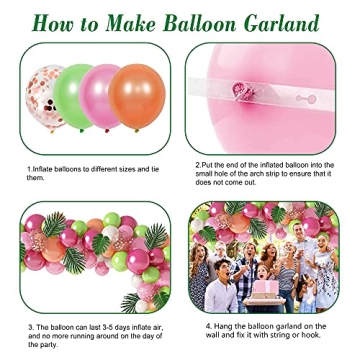 Tropical Balloons Arch Garland Kit for Every Celebration