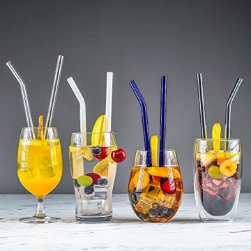 Reusable Glass Straw Set - Eco-Friendly Colorful Straws