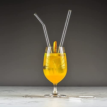 Reusable Glass Straw Set - Eco-Friendly Colorful Straws