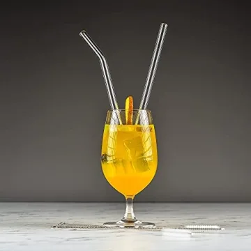 Reusable Glass Straw Set - Eco-Friendly Colorful Straws