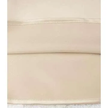 Women's Satin High Waist Hidden Elasticized Waistband Flared Casual A Line Midi Skirt (Champagne, Medium)