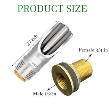 5 Pcs Pig Nipple Waterer for Barrel Kit Stainless Steel Automatic Pig Nipple Drinker Hog Drinker Feeder with Brass Water Tank Connector Kit Hog Water Nipples for Hog Piglets Goat Waterering System