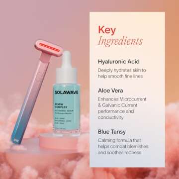 Solawave Renew Complex Serum for Face & Neck | Boost the Effects of Solawave Facial Wand | Red Light Therapy for Face & Microcurrent Facial Device for Anti-Aging & Skin Tightening | Solawave Original