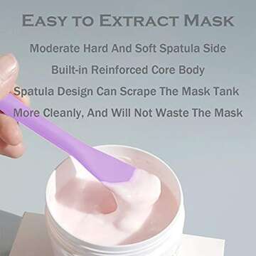 RamPula Silicone Facial Mask Applicator Face Masks Skincare Brush Facial Scrubber Double-Head Lotion Spatula Scoop for Makeup,Foundation,Cream,Lotion,Moisturizer,Gel,Peel,Mud Masks (Purple+Gray)