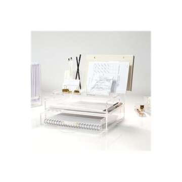 RUSSELL+HAZEL Acrylic Drawer with Logo Pull, 12.5” W x 10.5“ L x 2.75” H (55745)