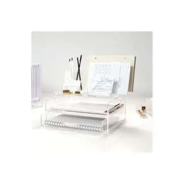 RUSSELL+HAZEL Acrylic Drawer with Logo Pull, 12.5” W x 10.5“ L x 2.75” H (55745)