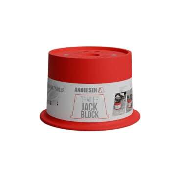 ANDERSEN HITCHES | RV Travel Accessories | 1-Pack Trailer Jack Block w/ Magnets | Quick Leveling Sta...