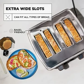 Crux 4-Slice Toaster with 6 Shade Controls & Wide Slots