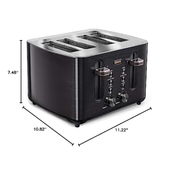 Crux 4-Slice Toaster with 6 Shade Controls & Wide Slots