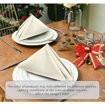 Ruvanti Cloth Napkins Set of 4 - Soft & Absorbent