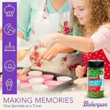 Bakerpan Red Heart Sprinkles Edible for Baking 4oz