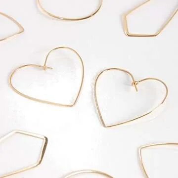 Humble Chic Heart Earrings - Lightweight Hypoallergenic Jewelry