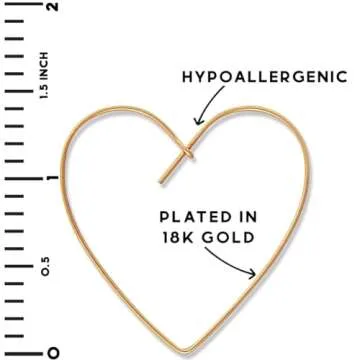 Humble Chic Heart Earrings - Lightweight Hypoallergenic Jewelry