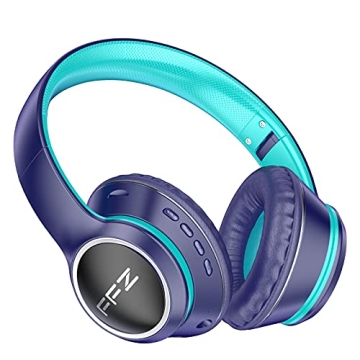 FFZ Kids Bluetooth Headphones - Comfortable, Colorful & Durable Wireless Headset for Kids with LED L...