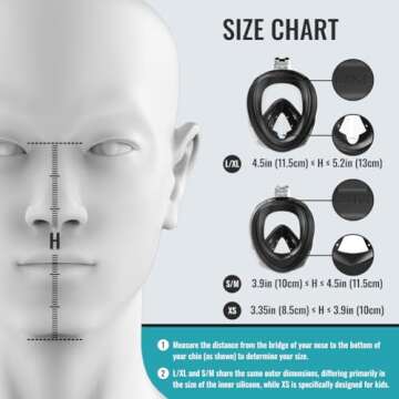 G2RISE Full Face Snorkel Mask - Safe, Comfortable Snorkeling