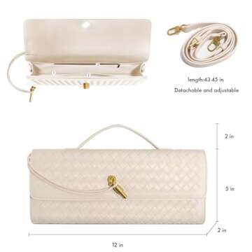 Newrogeng Woven Clutch Purse Stylish Evening Handbag