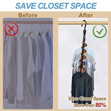 Space Saving Magic Hangers for Closet Organization