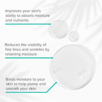 ClarityRx Daily Dose of Water Hyaluronic Acid Hydrating Face Serum, Natural Plant-Based Daily Moisturizing Treatment for Dry, Dull Skin (1 fl oz)