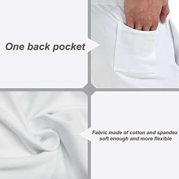 AIMPACT Mens Short Athletic Running Sweat Shorts 5 Inch Inseam Cotton Soft Lounge Jogging Workout Gym Casual Shorts with Pockets (White S)