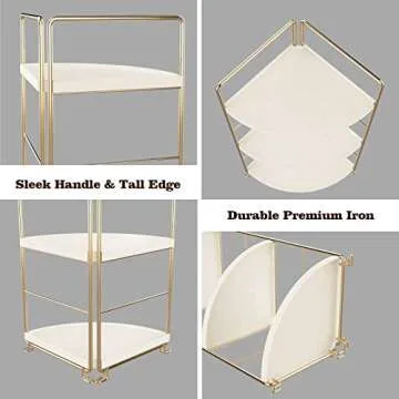 Kaileyouxiangongsi 2-Tier Corner Storage Rack for Home