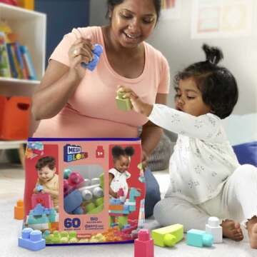 Mega Bloks First Builders Big Bag - 60 Colorful Blocks