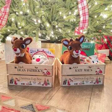 Personalized Children'S Christmas Eve Crate Christmas Gifts For Kids Custom Christmas Boxes Wooden Family Christmas Boxes