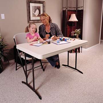 Lifetime 80568 48" x 30" Wide Folding Utility Table, 1