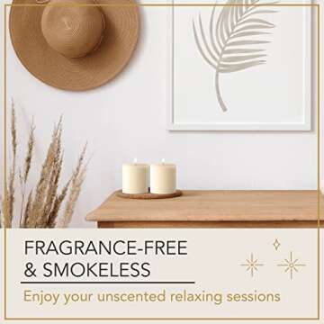 Melt Candle Pillar Candles, 3 Pack - Unscented Candles for Home, Church, Weddings, & More - 3" x 4", Ivory