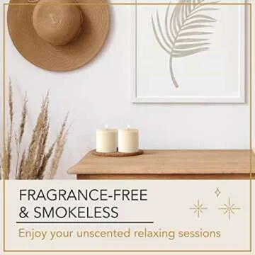 Melt Candle Pillar Candles - Unscented, Long-Lasting Elegance