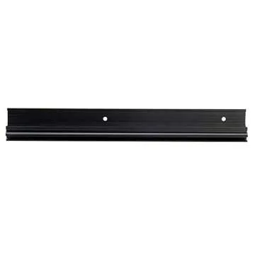 RecPro RV Awning Trim with Gutter | 92" Length | Aluminum | Made in USA (2 Trim Pieces, Black)