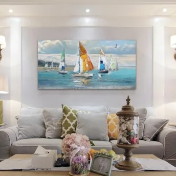 Vibrant Ardemy Blue Coastal Wall Art Perfect for Home Decor